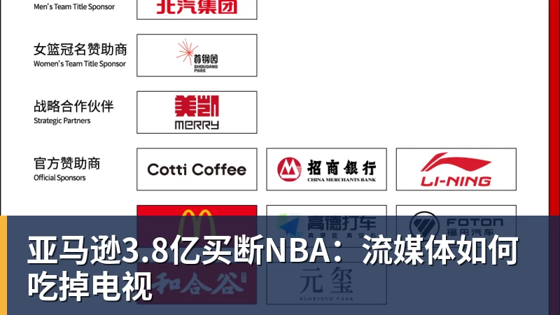 亚马逊3.8亿买断NBA：流媒体如何吃掉电视