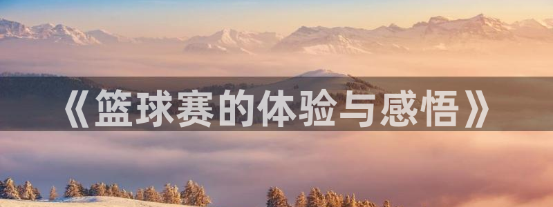  易游平台充值后没有到账：《篮球赛的体验与感悟》