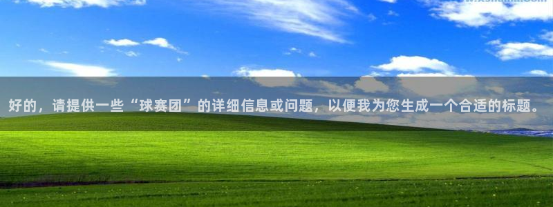  yy易游体育怎么样：好的，请提供一些“球赛团”的详细信息或问